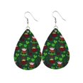 thumbnail image 3 of Boucles d'Oreilles Mode Femme Jour de la Saint-Patrick Forme Goutte Verte Impression Clous d'Oreilles, 3 of 9