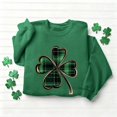 thumbnail image 3 of SDNall Chandail à Manches Longues pour Femmes, Imprimé Trèfle de la Saint-Patrick, Tunique Décontractée Ample à Col en V, 3 of 6