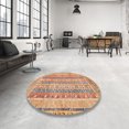 thumbnail image 3 of Ahgly Company Tapis d'Intérieur Carrés Abstraits Brun Chocolat, Tapis de Zone Abstraits, 3 Pieds Carré, 3 of 6