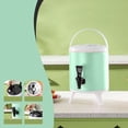 thumbnail image 2 of Contenants de Rangement Solution de Rangement pour Usage Extérieur Distributeur de Boissons Isolé 6 Litres avec Robinet Étanche et Poignées pour Boissons Chaudes Froides Serveur en Acier Inoxydable pour Café Thé, 2 of 4