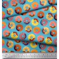 thumbnail image 3 of Soimoi Poly Georgette Fabric Donuts Food Printed Craft Fabric by The Yard 42 Inch Wide, 3 of 5