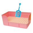 thumbnail image 4 of Milaget Rabbit Litter for Cage Bedpan Ferret Guinea Pig Potty Tray Corner Litter Pan Pink, 4 of 9