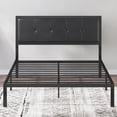 thumbnail image 2 of Zinus Cherie Faux Leather Upholstered Platform Bed Frame with Headboard, 2 of 8