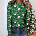 thumbnail image 1 of Blouses pour Femmes Noël Femmes Manches Longues Décontractées Imprimé Col Rond T-Shirt Ample Blouse Hauts Mignons Hauts pour Femmes en Liquidation, 1 of 5