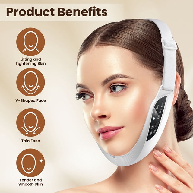 LEEYNEER EMS Micro Current Beauty Device Relaxing Facial Muscles Lifting Jawline Reducing Double Chin Home Beauty Device Facial Massager. Home Skincare Routine Jawline Lifting Port