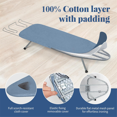thumbnail image 4 of Small Ironing Board Tabletop with Cover and Pad Mini Folding Iron Board Portable with Non-Slip Feet Travel Ironing Table,1* ironing board 1* tailstock,Blue, 4 of 6