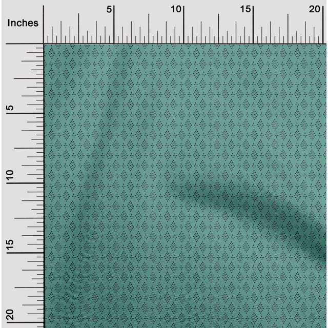 oneOone Cotton Poplin Fabric Geometric Block Print Fabric By The Yard 42 Inch Wide