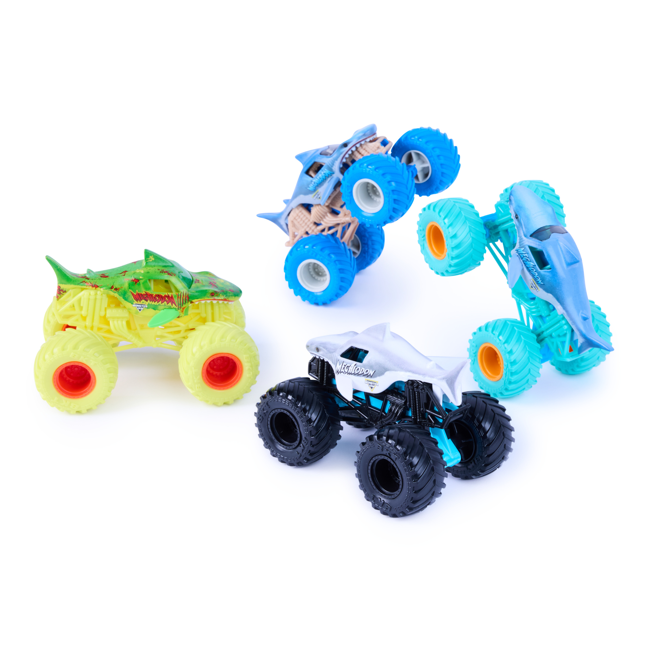 Monster Jam, Official Megalodon Monster Truck, Die-Cast Vehicle, 1:64 Scale, Kids Toys for Boys Ages 3 and up