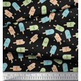 thumbnail image 2 of Soimoi Moss Georgette Fabric Text & Peanut Butter Food Printed Fabric 1 Yard 42 Inch Wide, 2 of 6