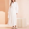 thumbnail image 2 of Penkiiy Peignoir Femme Long en Tricot Peignoir Léger Doux Peignoirs Peignoir pour Dames m Blanc, 2 of 6