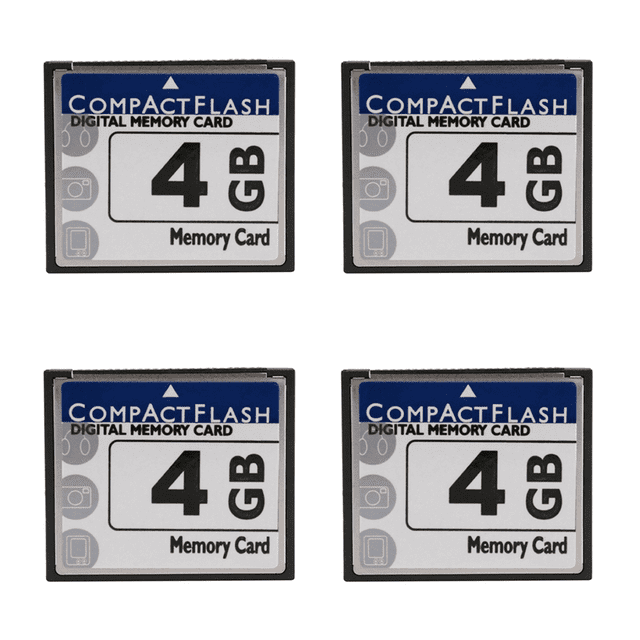 4X Carte Mémoire CompactFlash Professionnelle 4 Go (Blanc&Bleu)
