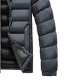 thumbnail image 3 of hoksml Men's Down Fill Winter Jacket Detachable Hooded Zip Up Coat with Zippered Pockets for Cold Weather, 3 of 5