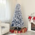 thumbnail image 2 of HOMCOM 5 ft Artificial Christmas Tree with Snow Flocked Branches, Hinge, 2 of 10