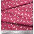 thumbnail image 3 of Soimoi polyester Crepe Fabric Leaves & Reindeer Animal Print Fabric by Yard 52 Inch Wide, 3 of 3