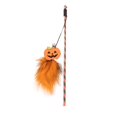 thumbnail image 1 of Halloween Cat Teaser Stick. Elastic Rope Cat Toy. Cat Teaser Stick with Feather and Chime. Holiday Ornament., 1 of 3