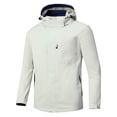 thumbnail image 1 of Birdeem Mansolid Color Water Resistance Drawstring Pockets Hooded Outdoor Jacket Coat, 1 of 5