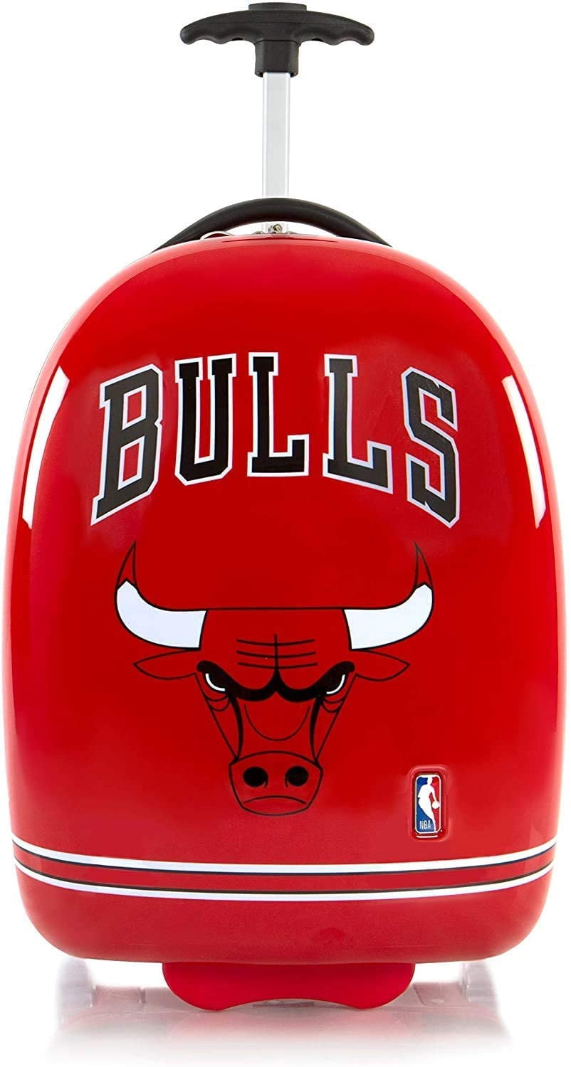 NBA Chicago Bulls Child Hardside Carry-on Wheeled Luggage for Kids - 18 inch Travel Trolley Suitcase