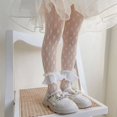 thumbnail image 3 of Collants pour Filles, Maille Élastique, Patchwork Transparent, Bas Lolita, Coupe Ajustée, Chaussettes, Collants, 3 of 7