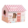 thumbnail image 1 of lionlar Cardboard Cat Scratcher Scratch Pad Reversible and Replaceable Shaped Cat Lounge Pink, 1 of 9