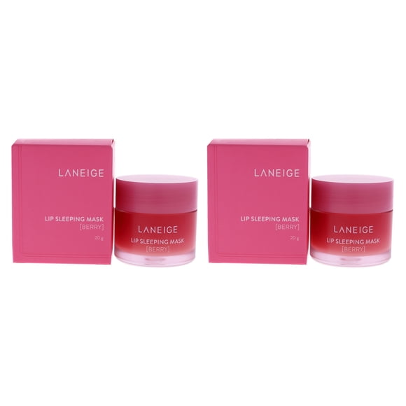 Masque de Nuit pour les Lèvres - Baie par Laneige pour Femmes - Masque pour les Lèvres 0,7 Oz - Lot de 2