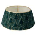 thumbnail image 1 of Collar Gold Trimmed Skirt Decorative Stand Soft Material Stable Conceals Stand Easy Setup for Festive Holiday Green Trees, 1 of 3