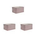 thumbnail image 4 of relayinert Contenant de Rangement pour l'Organisation et Poignée en Corde Robuste Boîte de Rangement Pliable Rose Pâle 31*21*13 Ensemble de 3, 4 of 6