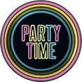 thumbnail image 1 of Unique Industries' Neon Rainbow Round 9" Paper Dinner Plates, 8ct, 1 of 3