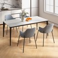 thumbnail image 2 of Gymax 4 PCS Dining Chairs Set of 2 w/ Curved Backrest Wide Seat & Armrests Durable Frame Gray, 2 of 10