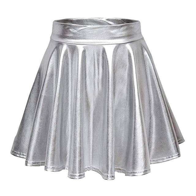 2025 Jupe Évasée Décontractée Plissée en Ligne A avec Cerceau Jupon Jupe pour Femme Mini Jupe en Tulle Brillante pour Femmes