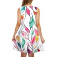 thumbnail image 4 of Ovzne Robes pour Femmes 2025 Robe Femme Robe Imprimée à Col Rond Décontractée Jupe Courte Robe avec Poches Robe Grande Taille Robe Imprimée Liquidation, 4 of 6