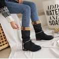 thumbnail image 1 of Thick Heel, Comfortable, Non-slip, Wear-resistant And Warm Strap Middle Tube, 1 of 4