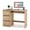 Natural, variant on Costway Computer Desk with Outlet Keyboard Tray & 3 Large Drawers Type-C & USB Ports