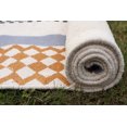 thumbnail image 4 of Casavani - 2'6"x4' Runner Area Rugs for Kitchen & Entrance Handblock Printed Beige Cotton Dhurrie, 4 of 7