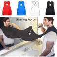 thumbnail image 4 of Tignapoo Men's Shaving Bib - Blue Beard Catcher for Easy Grooming and Bathroom Cleanup, Silk Material Apron for Hair Protection, 112x75cm, Adjustable and Easy to Clean, 4 of 6
