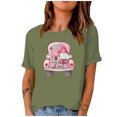 thumbnail image 2 of Meichang T-Shirts de la Saint-Valentin pour Femmes, T-Shirt Graphique Cœur d'Amour, Manches Courtes, Col Rond, Décontracté, Blouses, Joyeuse Saint-Valentin, 2 of 5