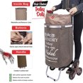 thumbnail image 2 of dbest products 38 Inch Stair Climber Trolley Dolly with Laundry Hamper, Brown, 2 of 6