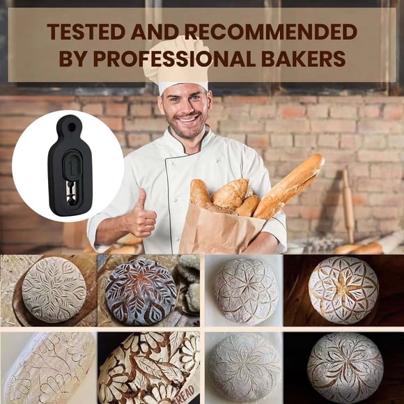 Bread Scoring Tool with Magnetic Design and Adjustable Cutter for Decorative Dough Designs and Bread Baking