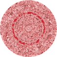 thumbnail image 1 of Ahgly Company Tapis d'Intérieur Ronds Transitionnels Pastel Rose Lavables à la Machine, 8 Pieds Rond, 1 of 7