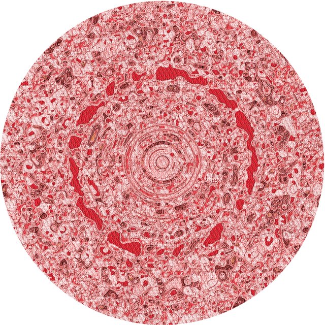 Ahgly Company Tapis d'Intérieur Ronds Transitionnels Pastel Rose Lavables à la Machine, 8 Pieds Rond