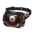 thumbnail image 2 of Kdxio Sac Banane à Double Couche Imprimé Aigle Chauve USA Sac de Taille Carré Ceinture Réglable Mains Libres Voyage Randonnée Course Sergé Poches de Sécurité, 2 of 9
