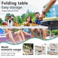 thumbnail image 4 of FDW Folding Portable Picnic Table, Half-Size Foldable Design for Office, Home & Camping, Plastic, White, 4 of 7