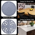 thumbnail image 2 of Silicone Trivets for Hot Pots and Pans Silicone Trivet Mat Set with 3 Carved Patterns Hot Pot Holder Hot Pads Kitchen Pans and Pots Set Hot Pads Pot Holders, 2 of 4