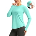 thumbnail image 2 of Chandail de Soleil à Manches Longues pour Femmes, Protection UV, Hauts d'Entraînement Légers UPF 50+, Chandails de Golf, de Gym et de Randonnée, Vêtements d'Extérieur, 2 of 9
