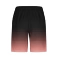 thumbnail image 3 of RKSTN Mens Swim Trunks Gradient Print Novel Extra Plus Size Elastic Waistband Drawstring Comfortable Summer Beach Breathable Vacation Shorts with Pockets, 3 of 4