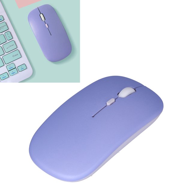 Computer Mouse Wireless, 2.4G Cordless Mouse Mute Rechargeable Three-Level DPI Adjustable Portable Dual-Mode for Computer for Laptop Black,White,Pink,Yellow,Green,Purple,Cyan