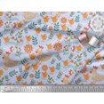 thumbnail image 2 of Soimoi Georgette Viscose Fabric Leaves,Cock & Chick Cartoon Printed Fabric 1 Yard 42 Inch Wide, 2 of 3