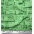 thumbnail image 1 of Soimoi Green Moss Georgette Fabric Geometric & Arrow African Fabric Prints By Yard 42 Inch Wide, 1 of 3