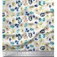 thumbnail image 1 of Soimoi Polyester Crepe Fabric Flower Artistic Fabric Prints by Yard 42 Inch Wide, 1 of 3