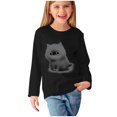 thumbnail image 2 of RXIRUCGD Chemises à Manches Longues pour Filles, Col Rond Mignon, Blouses Décontractées Élégantes (Noir, Taille : 3 Ans), 2 of 5