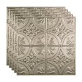 thumbnail image 1 of Fasade Traditional 2 Vinyl 2ft x 2ft Ceiling Panel Brushed Nickel 5 Pack, 1 of 5